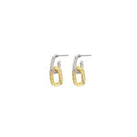 Brass Drop Earring, plated, fashion jewelry & for woman 35mm 