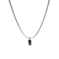 Brass Cubic Zirconia Necklace, plated, micro pave cubic zirconia & for woman 20mm cm 