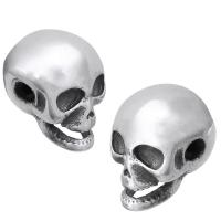 Stainless Steel Beads, Skull, original color Approx 2mm 