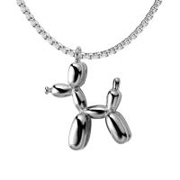 Titanium Steel Jewelry Necklace, Dog, platinum color plated & for woman 