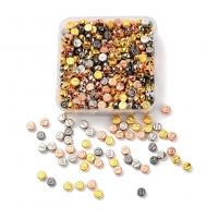 CCB Plastic Beads, Copper Coated Plastic, DIY, mixed colors Approx 1.4mm, Approx 