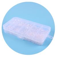 Abalorios de Cristal con forma Toroidal, con Caja de plástico, Redondo aplanado, chapado en color AB, Bricolaje & facetas, 130x67x22mm, aproximado 910PCs/Caja, Vendido por Caja
