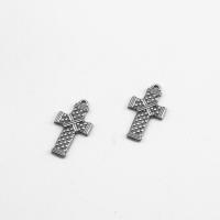 Colgantes de Cruces de acero inoxidable, acero inoxidable 304, Bricolaje, color original, 31x17.3mm, Vendido por UD