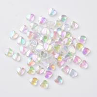 Plating Acrylic Beads, Heart, AB color plated, DIY & transparent, multi-colored Approx 1.5mm, Approx 
