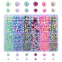 Pearlized Acrylic Beads, Round, DIY, mixed colors Approx 