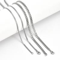 Titanium Steel Jewelry Necklace, polished, DIY original color 