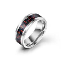 Titanium Steel Finger Ring, Donut, stoving varnish, fashion jewelry & Unisex mixed colors, 8mm 