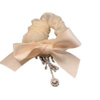 Ponytail Holder, Cloth, Bowknot, Korean style & for woman & with rhinestone 135mm 