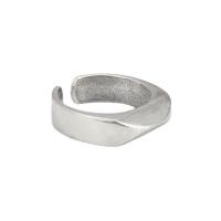 metal Anillo de dedo Cuff, chapado en color de platina, Ajustable & unisexo & diferentes estilos para la opción, tamaño:6, Vendido por UD