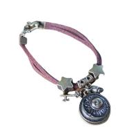 Bracelets en laiton, avec cordon en cuir, bijoux de mode & unisexe Environ 6.69 pouce, Vendu par PC