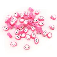 Polymer Clay Jewelry Beads, Cloud, DIY, pink, 10mm, Approx 
