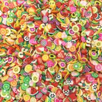 Obst Polymer Clay Perlen, Polymer Ton, ObstFrucht, DIY & verschiedene Stile für Wahl, gemischte Farben, 10mm, verkauft von Tasche