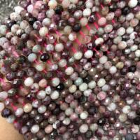 Natürlicher Turmalin Perlen, Abakus,Rechenbrett, poliert, DIY & facettierte, gemischte Farben, 4x5.8mm, Länge:ca. 38 cm, verkauft von Strang