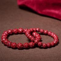 Мода Киноварь браслет, разный размер для выбора & для пара, красный, длина:Приблизительно 18 см, продается PC
