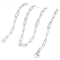 Stainless Steel Chain Necklace, 304 Stainless Steel, fashion jewelry & Unisex, original color 