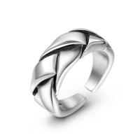 Titanium Steel Finger Ring, Donut, polished, fashion jewelry & for man, original color 