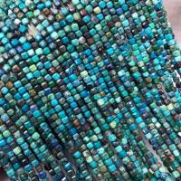 Chrysocolla Beads, Square, polished, DIY & faceted, blue, 3-3.5mm Approx 38 cm 