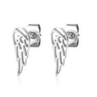 Titanium Steel Earrings, Wing Shape, Vacuum Ion Plating, for woman Approx 