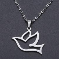 Titanium Steel Jewelry Necklace, Dove, Vacuum Ion Plating, for woman & hollow Approx 45 cm, Approx 