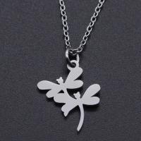 Titanium Steel Jewelry Necklace, Dragonfly, Vacuum Ion Plating, for woman Approx 40 cm, Approx 