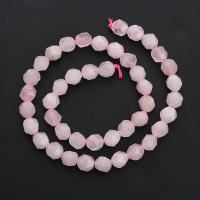 Natürliche Rosenquarz Perlen, rund, poliert, Star Cut Faceted & DIY & verschiedene Größen vorhanden, Rosa, Länge:ca. 14.96 ZollInch, verkauft von Strang