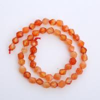 Natural Red Agate Beads, Round, polished, Star Cut Faceted & DIY Approx 14.96 Inch 