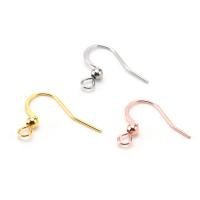 Stainless Steel Hook Earwire, 304 Stainless Steel, Galvanic plating, fashion jewelry & DIY 0.7*15*18mm 