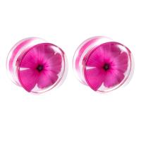 Fashion Piercing Tunnel, Acrylic, Round, Unisex pink 