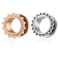 Fashion Piercing Tunnel, 304 Stainless Steel, Donut, Vacuum Ion Plating, Unisex 