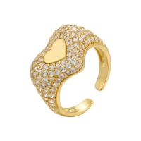 Rhinestone Brass Finger Ring, plated, Adjustable & for woman & with rhinestone 23mm 