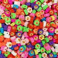 Polymer Clay Jewelry Beads, Flower, DIY, mixed colors, 10mm, Approx 
