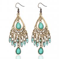 Zinc Alloy Rhinestone Drop Earring, fashion jewelry & for woman & with rhinestone 