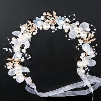 Headband, Zinc Alloy, with Crystal & Plastic Pearl, handmade, fashion jewelry & for woman & with rhinestone 