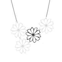 Zinc Alloy Iron Chain Necklace, with Zinc Alloy, Daisy, stoving varnish, fashion jewelry & Unisex & hollow, mixed colors cm 