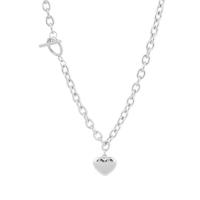 Titanium Steel Jewelry Necklace, Heart, polished, fashion jewelry & for woman, original color cm 