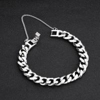 Titanium Steel Bracelet & Bangle, with 10cm extender chain, polished, fashion jewelry & Unisex, original color cm 
