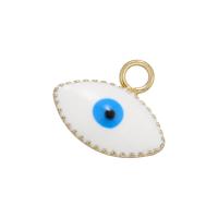 Fashion Evil Eye Pendant, Brass, gold color plated, enamel 