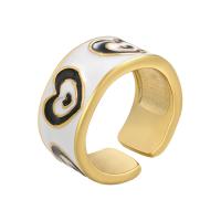 Латунь Манжеты палец кольцо, плакирован золотом, Регулируемый & различные модели для выбора & Женский & эмаль, Много цветов для выбора, 22mm, продается PC