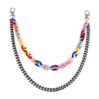 Acrylic Waist Chain, with Zinc Alloy, Double Layer & punk style & Unisex Approx 14.1 Inch, Approx 18.5 Inch 