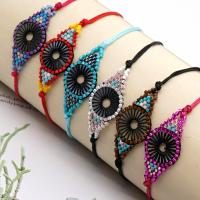 Glass Seed Beads Bracelets, Seedbead, with Polyester Cord, Adjustable & fashion jewelry & for woman Approx 11.02 Inch 