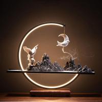 Porcelain Hanging Incense Burner, handmade, for home and office & durable & with LED light 