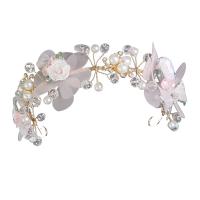 Hair Bands, Zinc Alloy, with Crystal & Plastic Pearl, plated, fashion jewelry & for woman & with rhinestone 