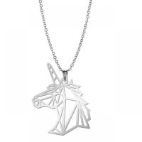 Stainless Steel Jewelry Necklace, 304 Stainless Steel, Unicorn, fashion jewelry & Unisex, original color Approx 20.47 Inch 