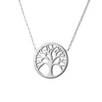 Stainless Steel Jewelry Necklace, 304 Stainless Steel, Lucky Tree, hand polished, fashion jewelry & for woman, original color Approx 17.72 Inch 