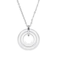 Stainless Steel Jewelry Necklace, 304 Stainless Steel, with 1.97inch extender chain, hand polished, fashion jewelry & for woman, original color Approx 17.72 Inch 