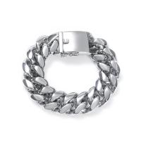 Titanium Steel Bracelet & Bangle, polished, fashion jewelry & for man, original color, 22mm 