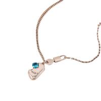 Латунь кубический цирконий ожерелье, с кубический цирконий, Нерегулярные, плакирован серебром, ювелирные изделия моды & Женский, серебряный длина:51 см, продается PC