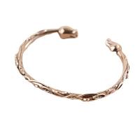 Brass Cuff Bangle, Donut, silver color plated, fashion jewelry & for woman, silver color, 7mm, Inner Approx 57mm 