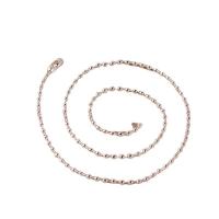 Латунь цепи ожерелье, Круглая, плакирован серебром, ювелирные изделия моды & Мужская, серебряный, длина:60 см, продается PC