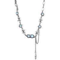 Stainless Steel Jewelry Necklace, 304 Stainless Steel, with Sea Opal, with 2.75inch extender chain, fashion jewelry & for woman Approx 16.3 Inch 